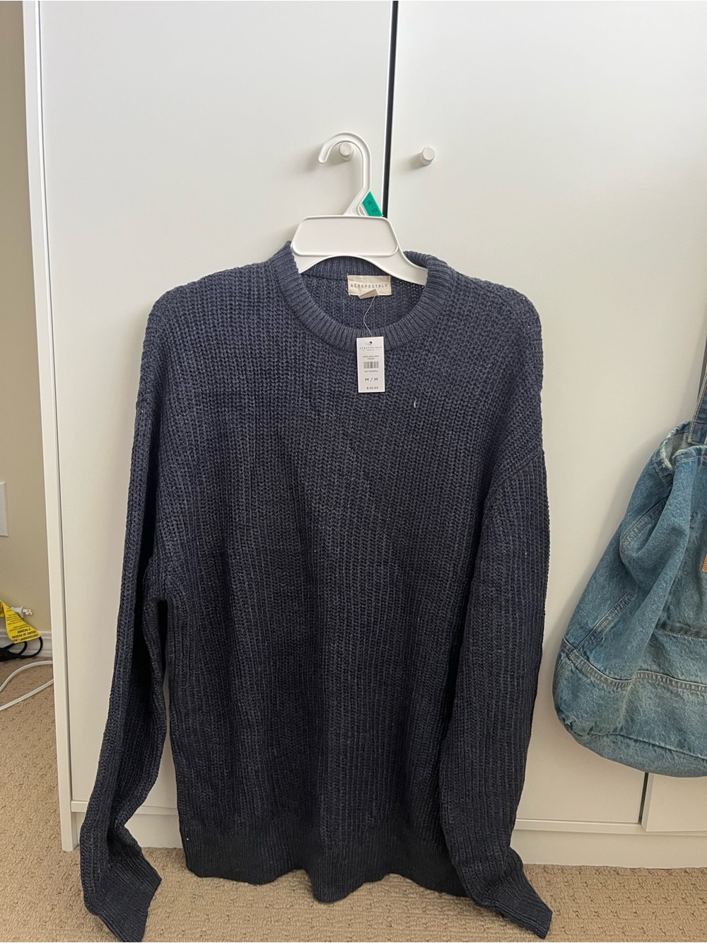 Aeropostale Women's Crewneck Sweater - Navy Blue
